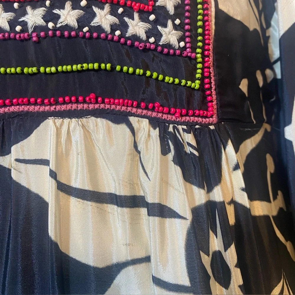 FARM Rio Black and White Cerrado Sky Maxi Dress Mid. Sz L NWT - Picture 7 of 12